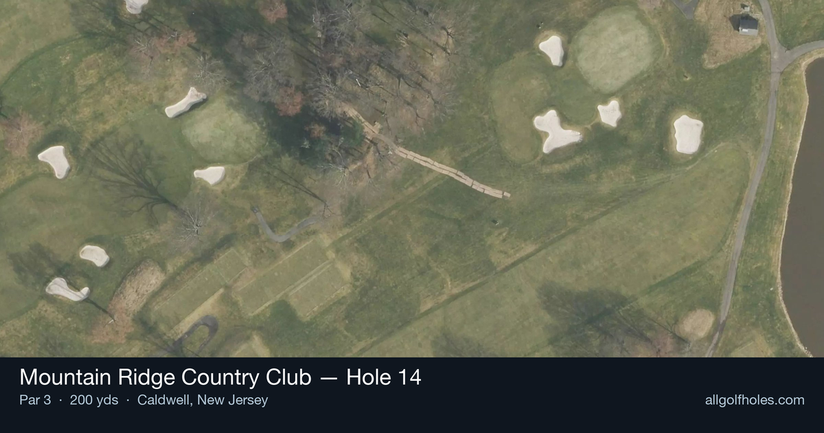 Hole 14 aerial at Mountain Ridge Country Club
