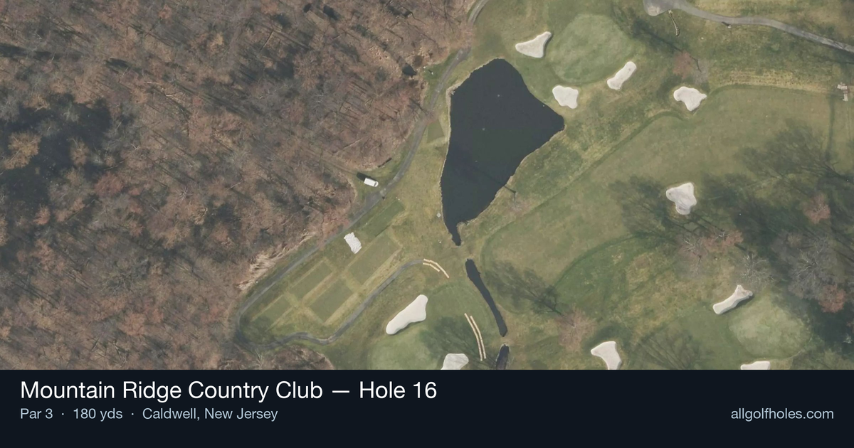 Hole 16 aerial at Mountain Ridge Country Club