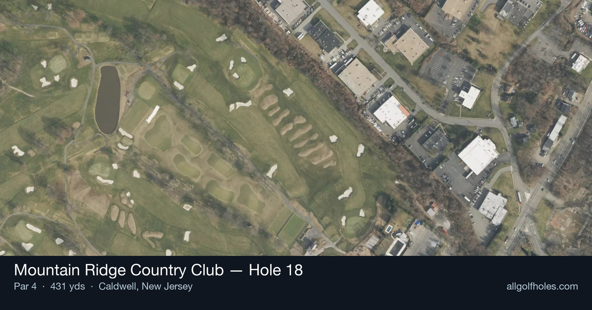 Hole 18 aerial at Mountain Ridge Country Club