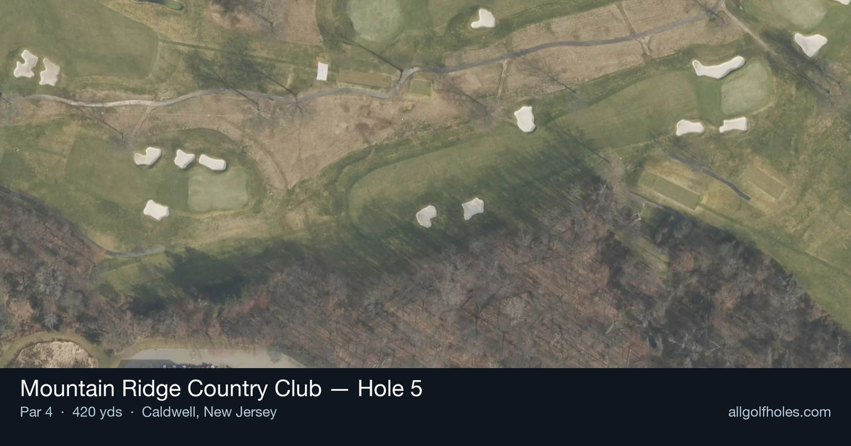 Hole 5 aerial at Mountain Ridge Country Club