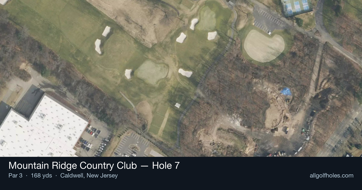 Hole 7 aerial at Mountain Ridge Country Club