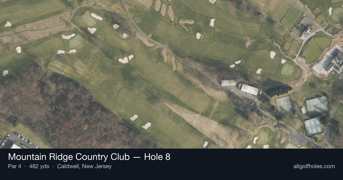 Hole 8 aerial at Mountain Ridge Country Club