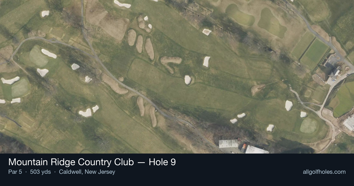 Hole 9 aerial at Mountain Ridge Country Club