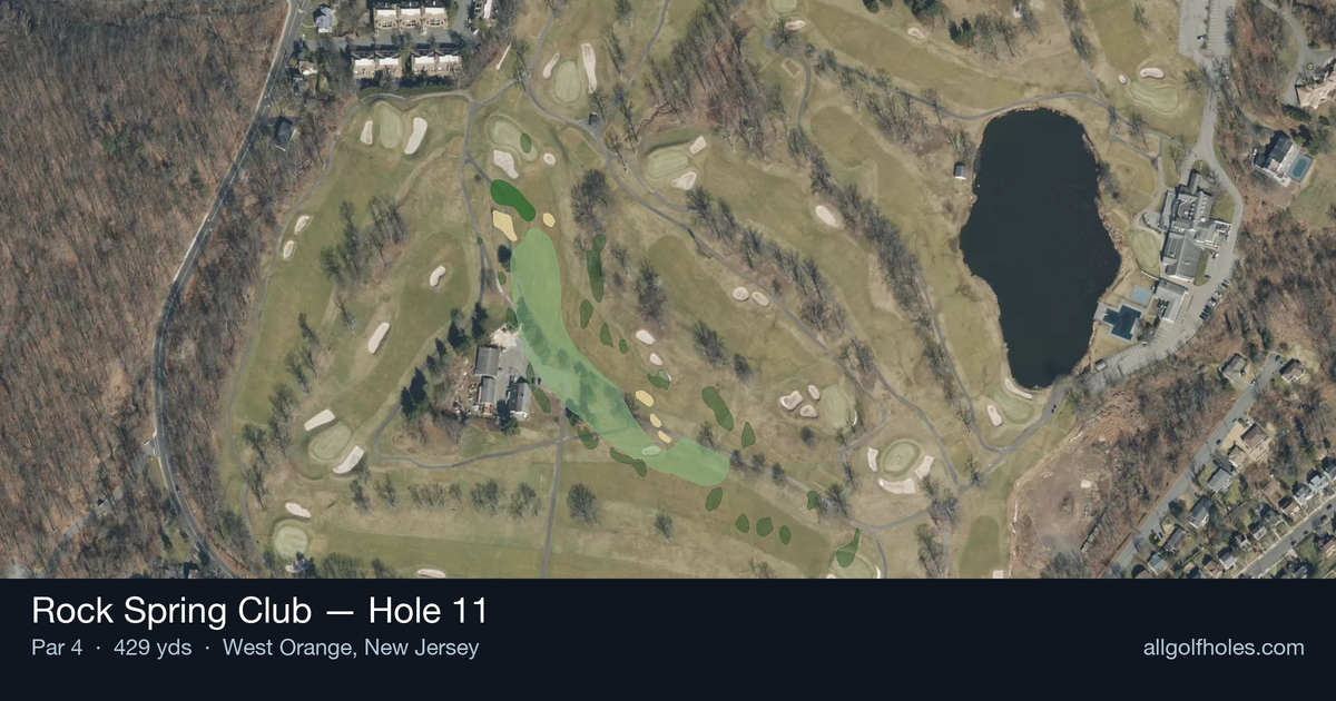 Hole 11 aerial at Rock Spring Club