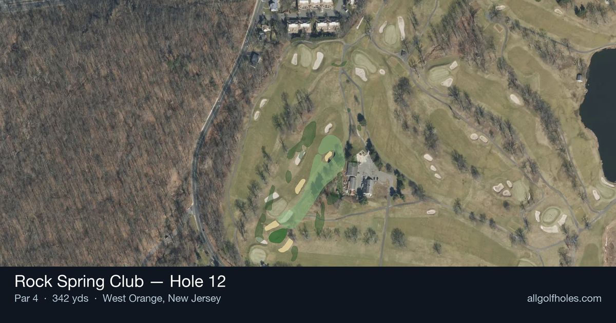 Hole 12 aerial at Rock Spring Club