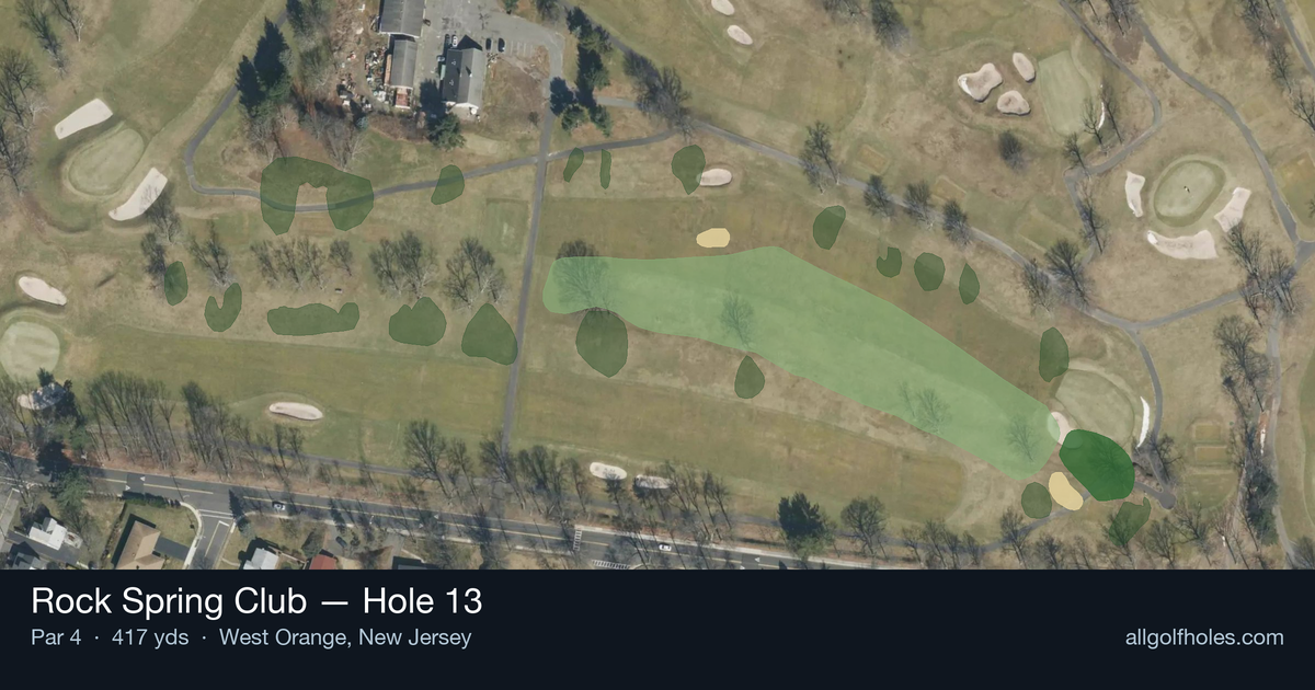 Hole 13 aerial at Rock Spring Club