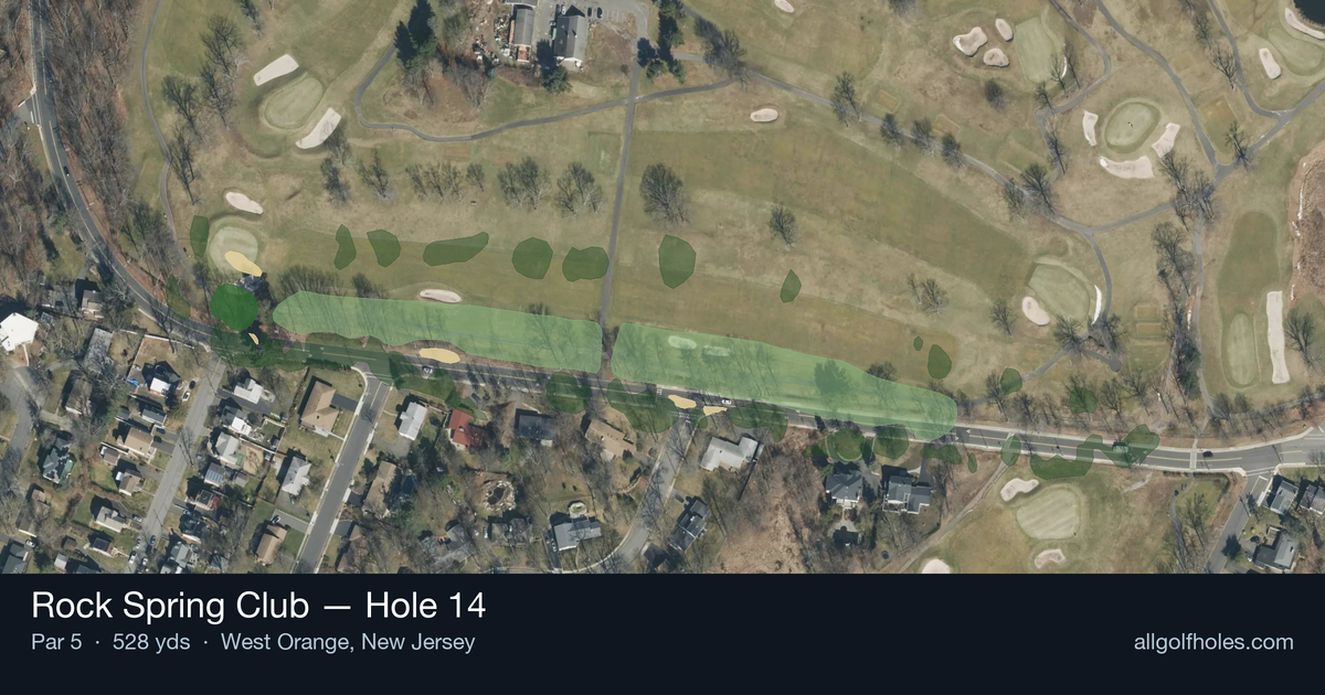 Hole 14 aerial at Rock Spring Club