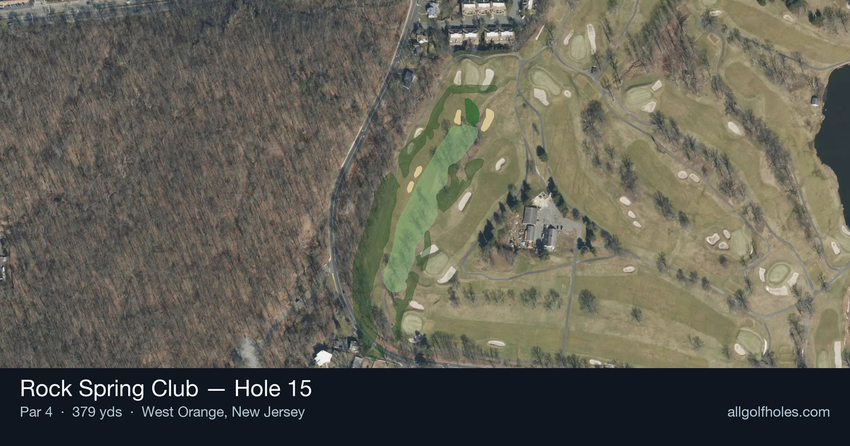 Hole 15 aerial at Rock Spring Club