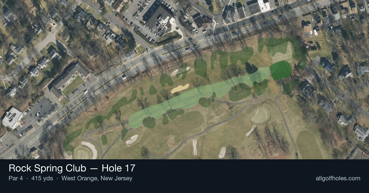 Hole 17 aerial at Rock Spring Club