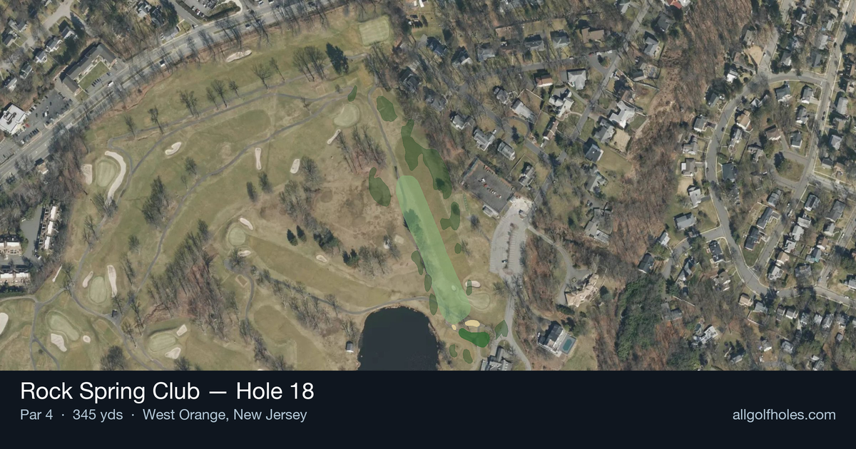 Hole 18 aerial at Rock Spring Club