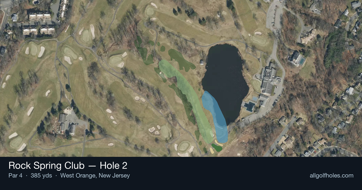 Hole 2 aerial at Rock Spring Club