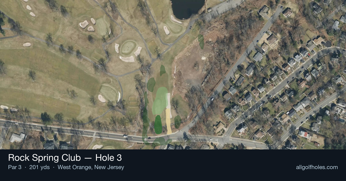 Hole 3 aerial at Rock Spring Club