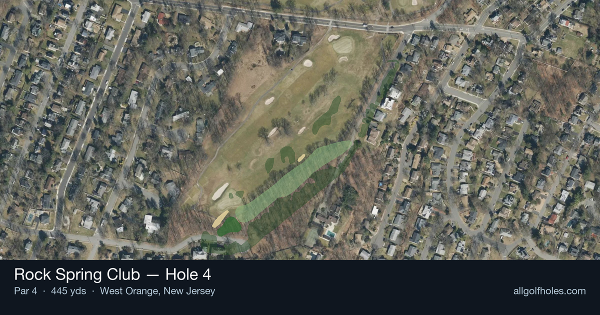 Hole 4 aerial at Rock Spring Club