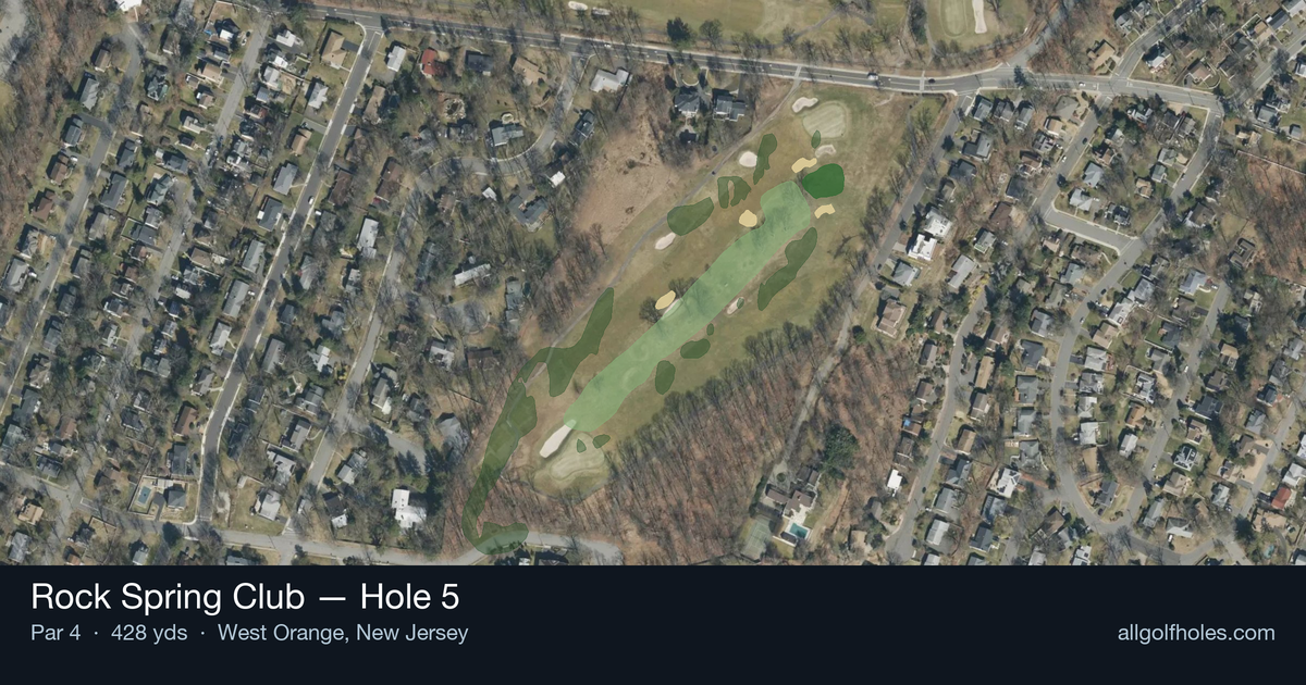 Hole 5 aerial at Rock Spring Club