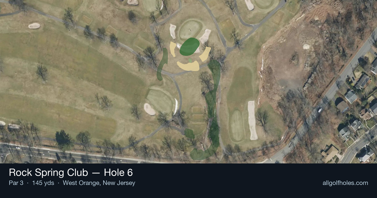 Hole 6 aerial at Rock Spring Club