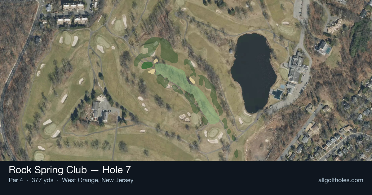 Hole 7 aerial at Rock Spring Club