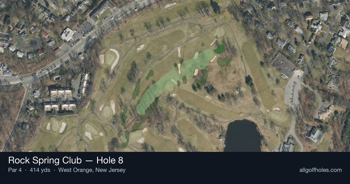 Hole 8 aerial at Rock Spring Club