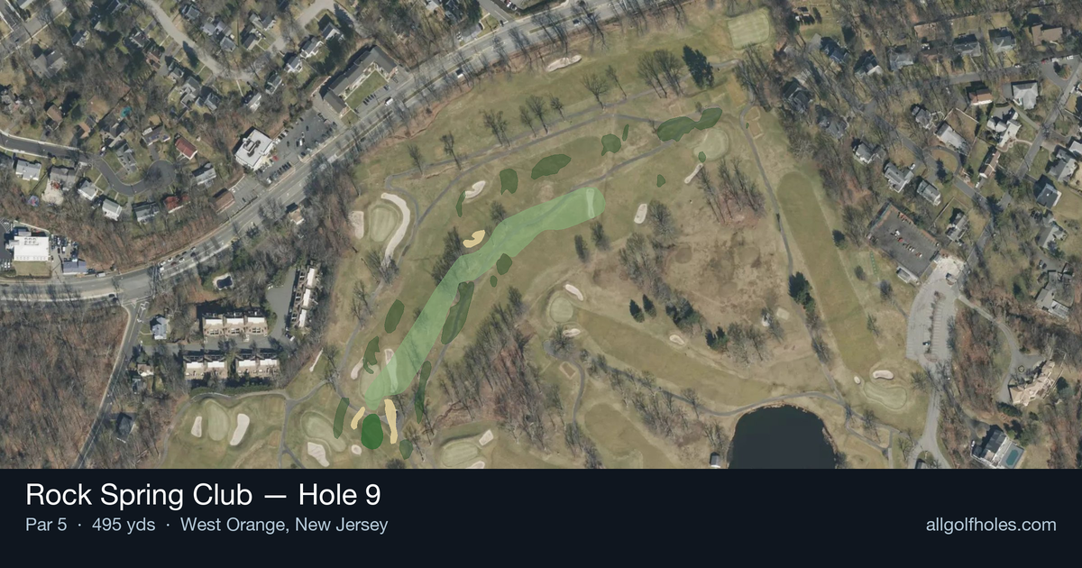Hole 9 aerial at Rock Spring Club