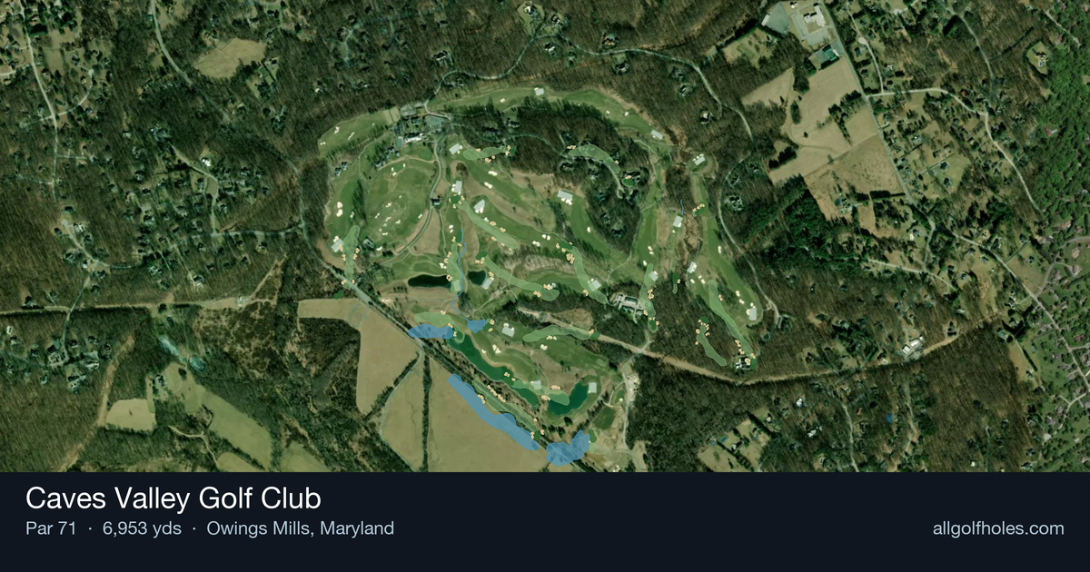 Caves Valley Golf Club aerial view