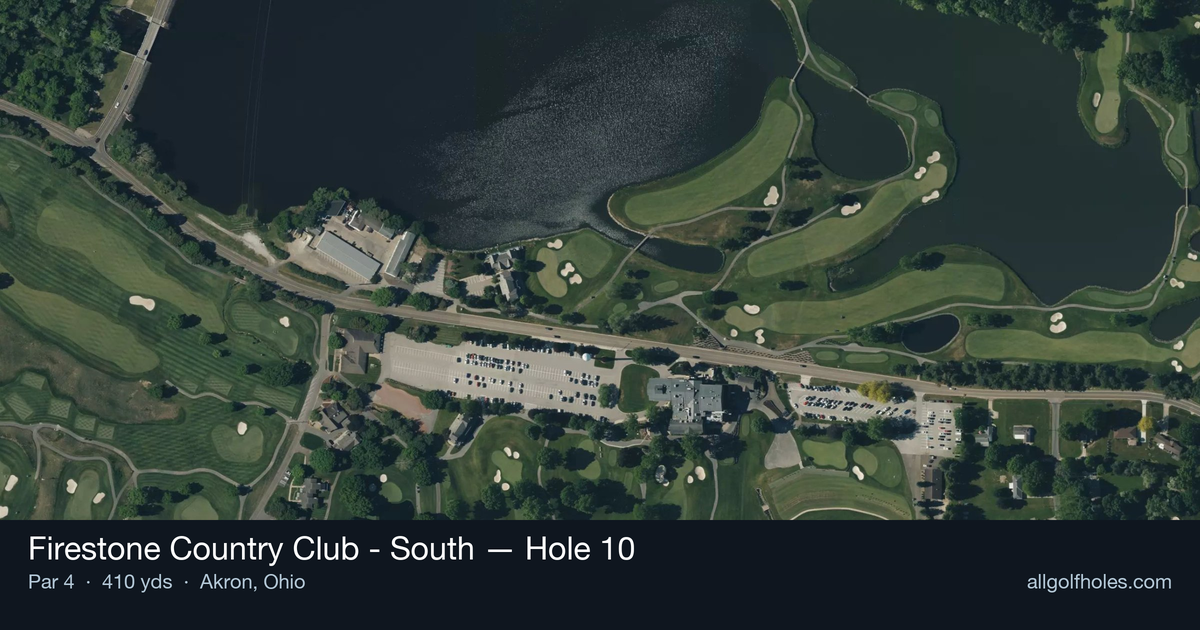 Hole 10 aerial at Firestone Country Club - South