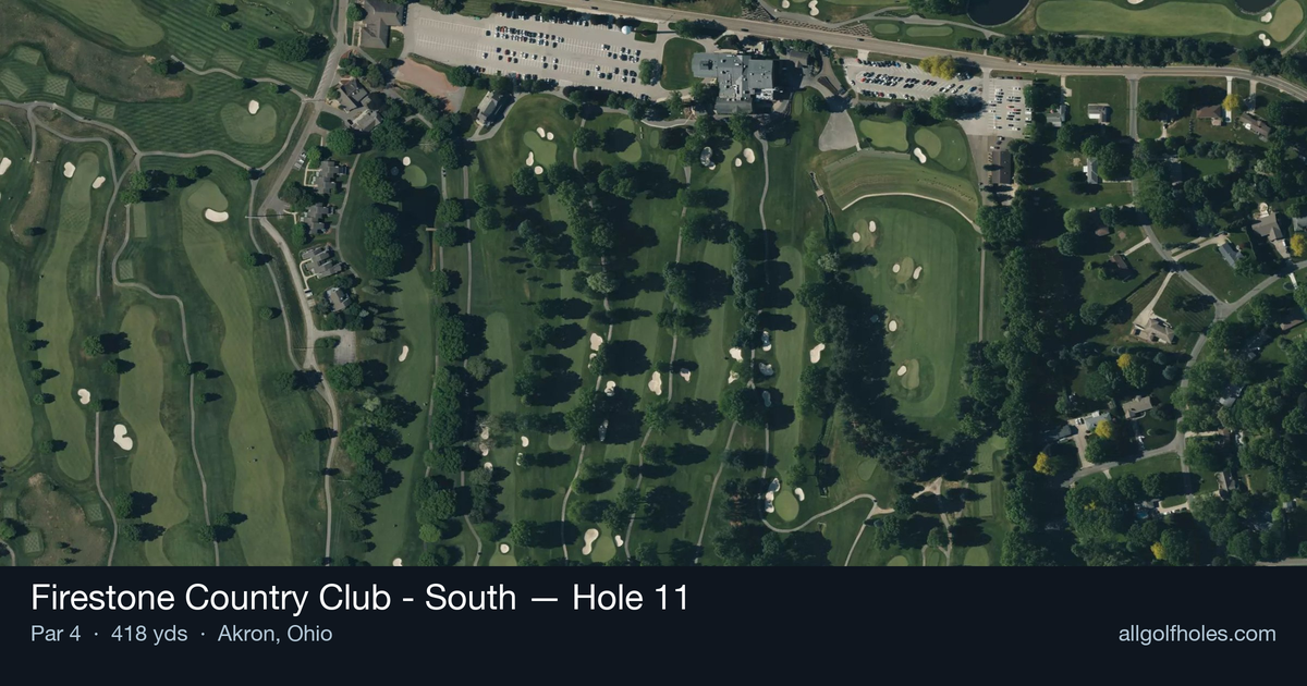 Hole 11 aerial at Firestone Country Club - South