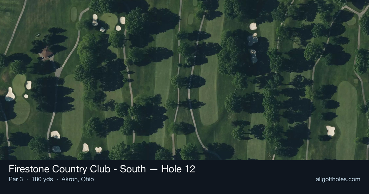 Hole 12 aerial at Firestone Country Club - South