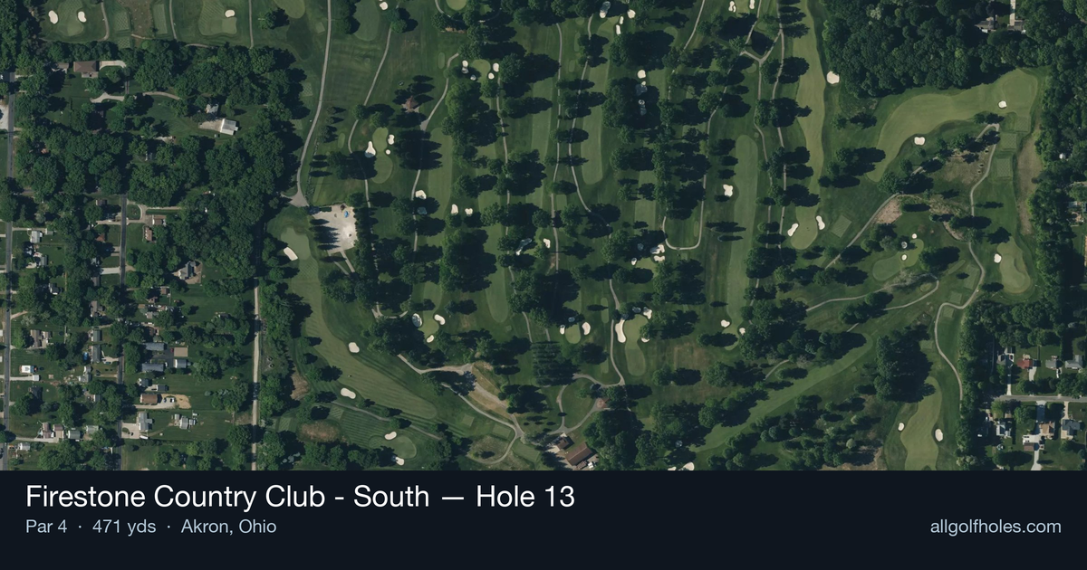 Hole 13 aerial at Firestone Country Club - South