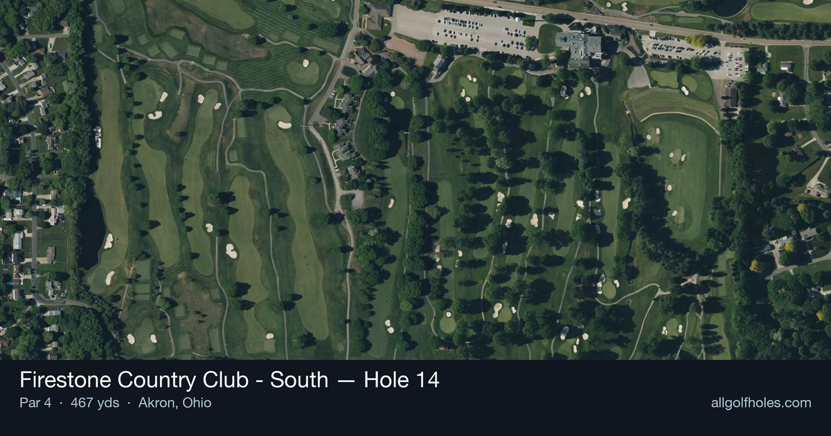 Hole 14 aerial at Firestone Country Club - South