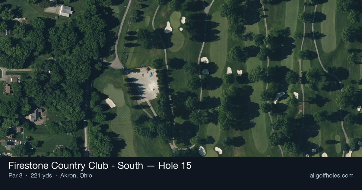 Hole 15 aerial at Firestone Country Club - South