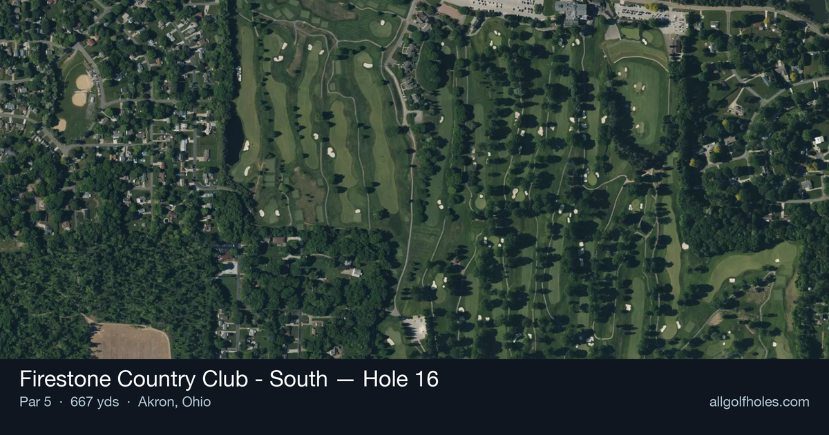 Hole 16 aerial at Firestone Country Club - South