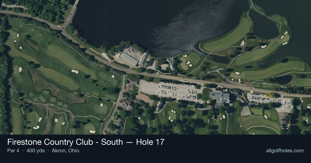 Hole 17 aerial at Firestone Country Club - South
