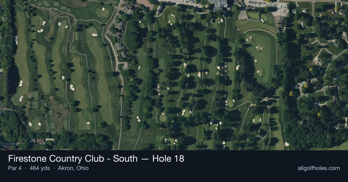 Hole 18 aerial at Firestone Country Club - South