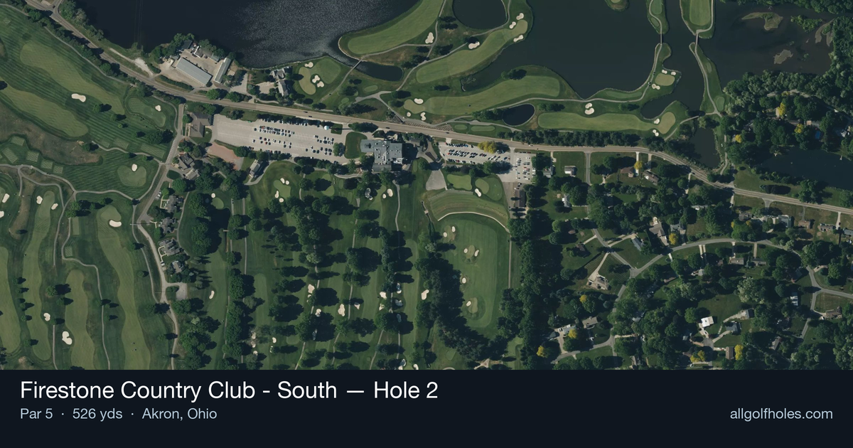 Hole 2 aerial at Firestone Country Club - South