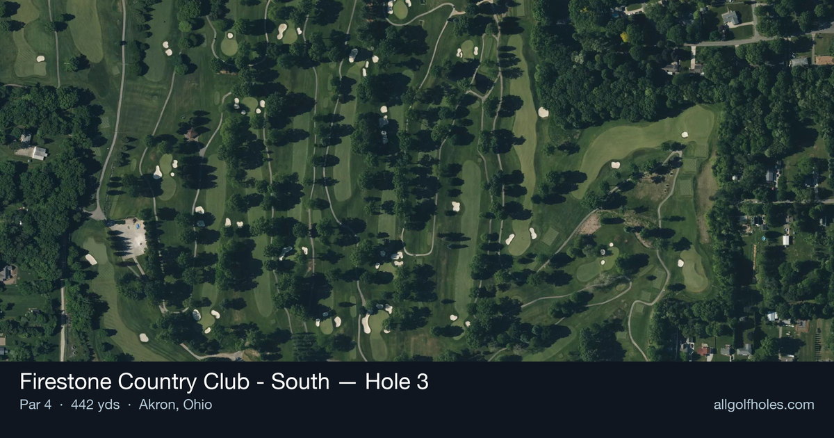 Hole 3 aerial at Firestone Country Club - South