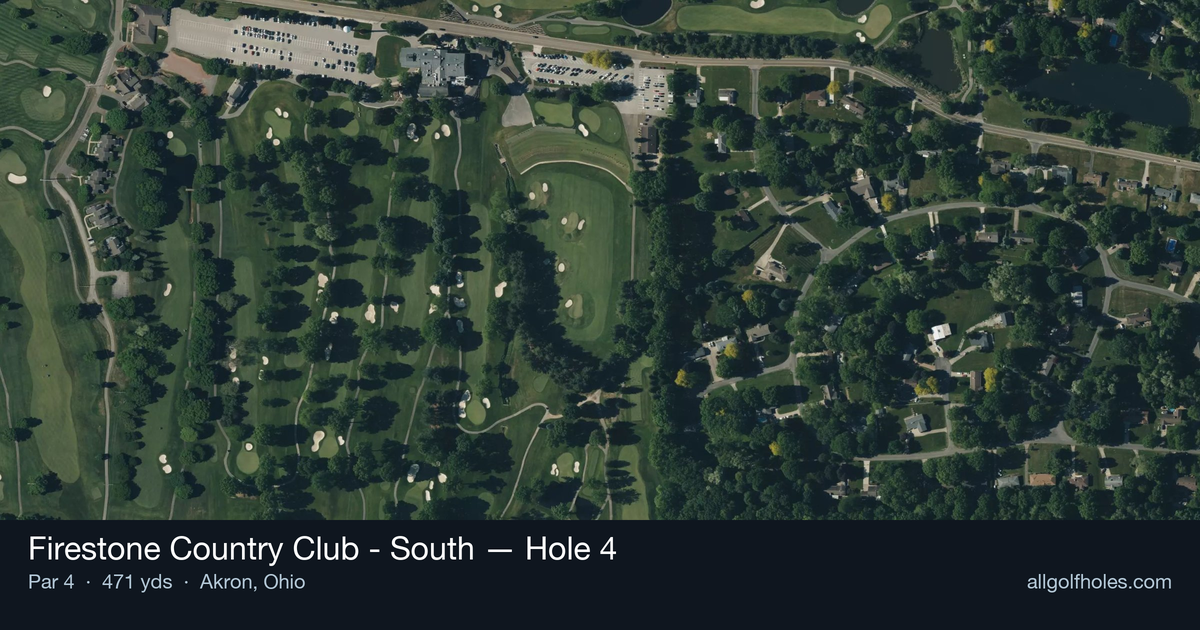 Hole 4 aerial at Firestone Country Club - South