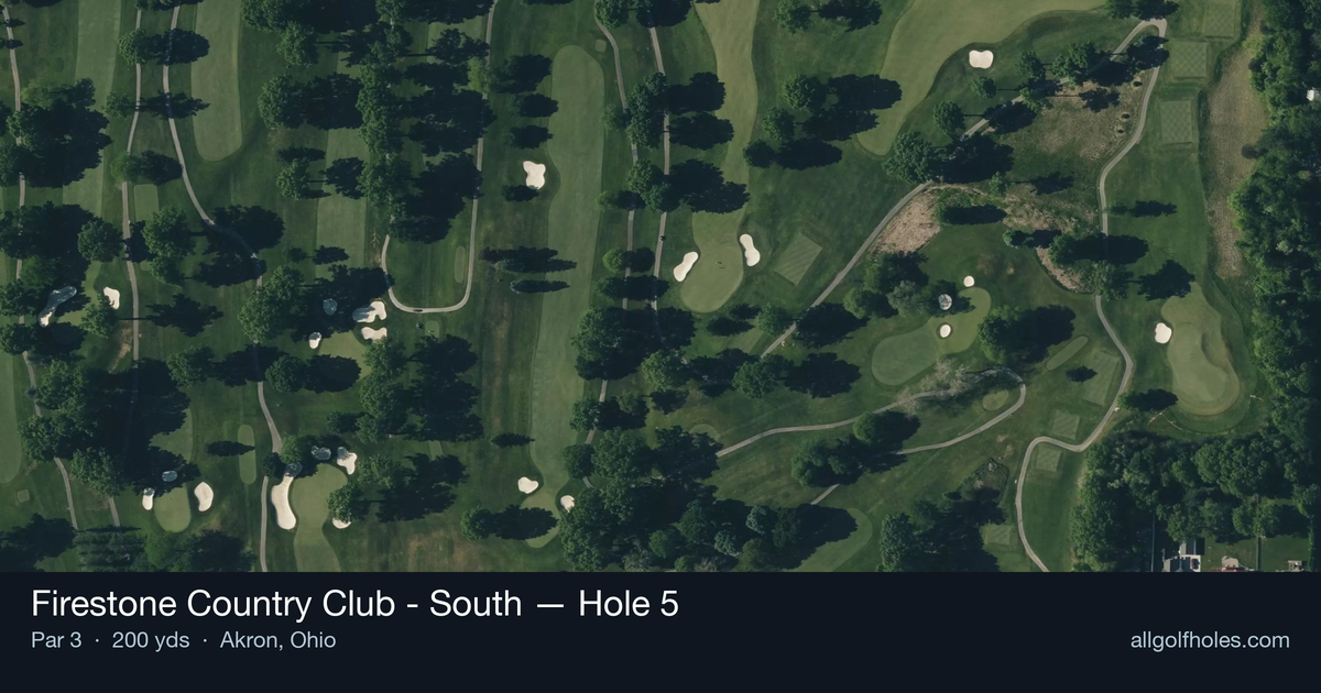 Hole 5 aerial at Firestone Country Club - South