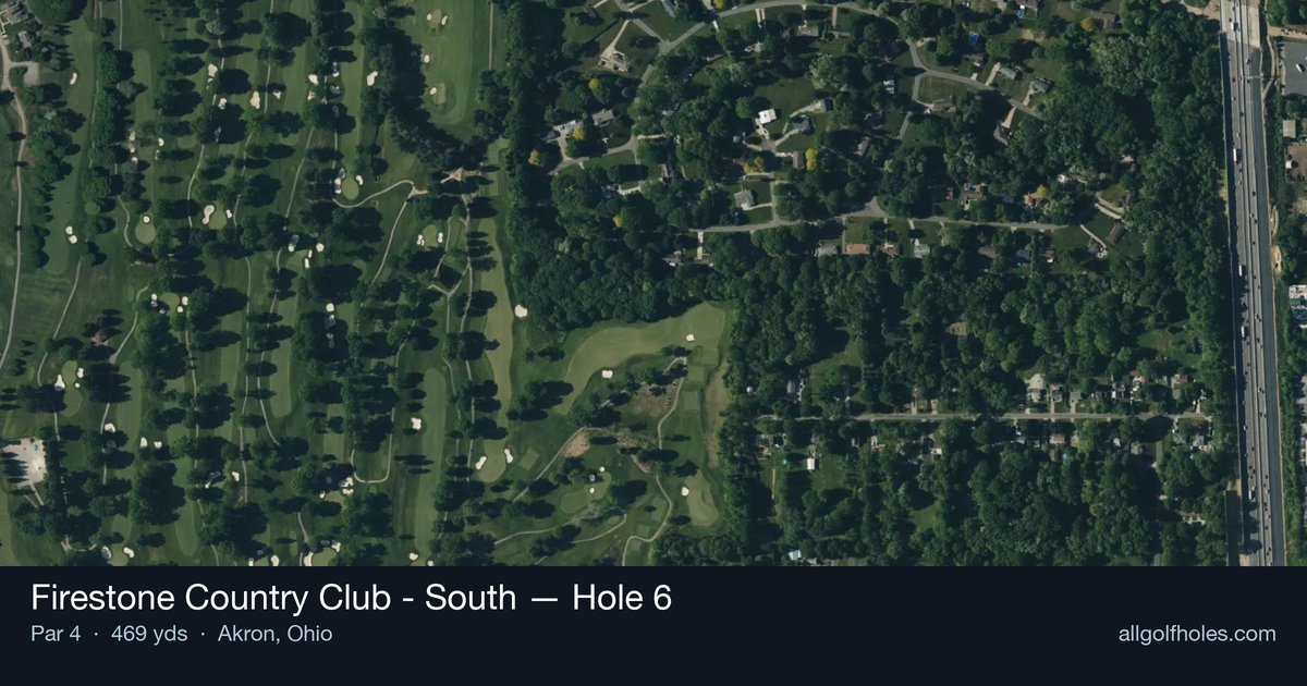 Hole 6 aerial at Firestone Country Club - South