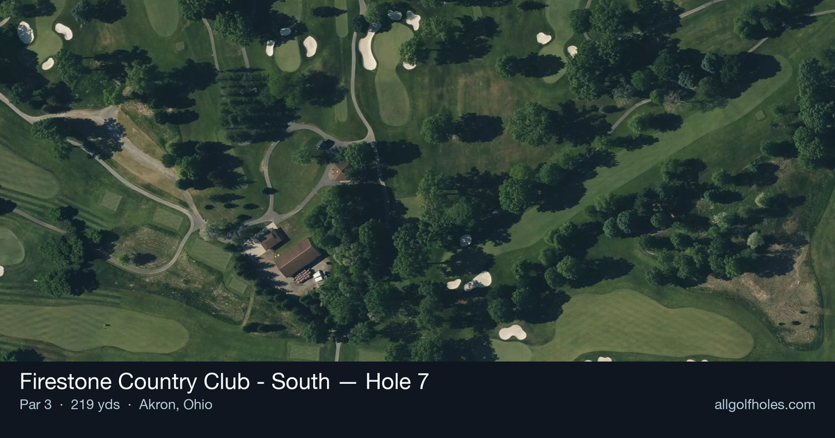 Hole 7 aerial at Firestone Country Club - South