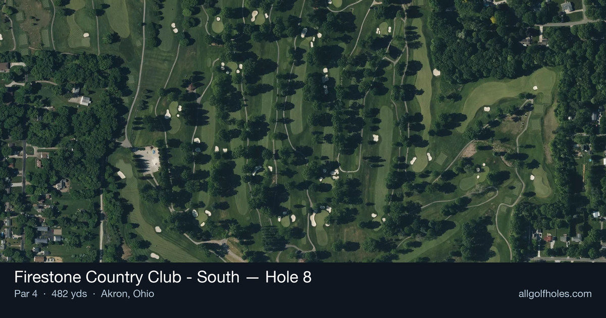 Hole 8 aerial at Firestone Country Club - South