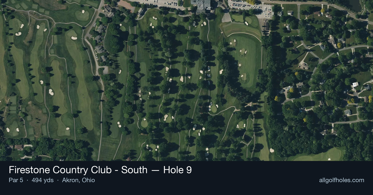 Hole 9 aerial at Firestone Country Club - South