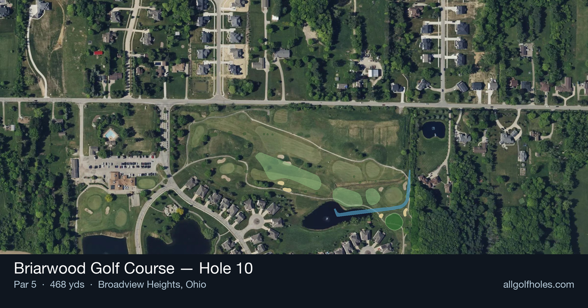 Hole 10 aerial at Briarwood Golf Course