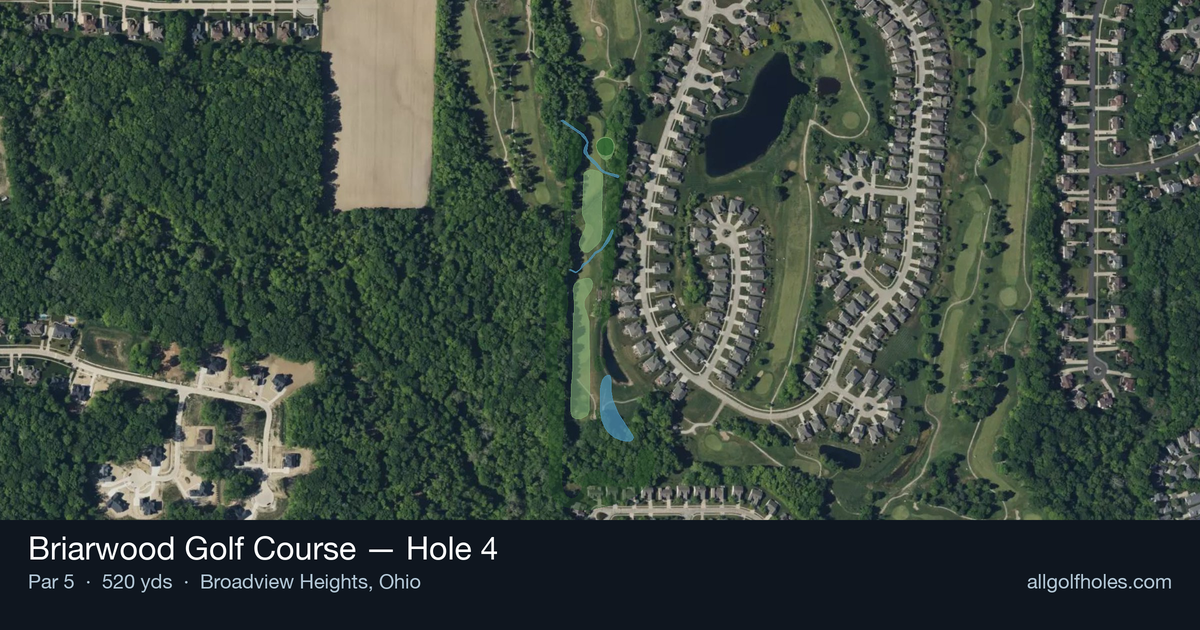 Hole 4 aerial at Briarwood Golf Course