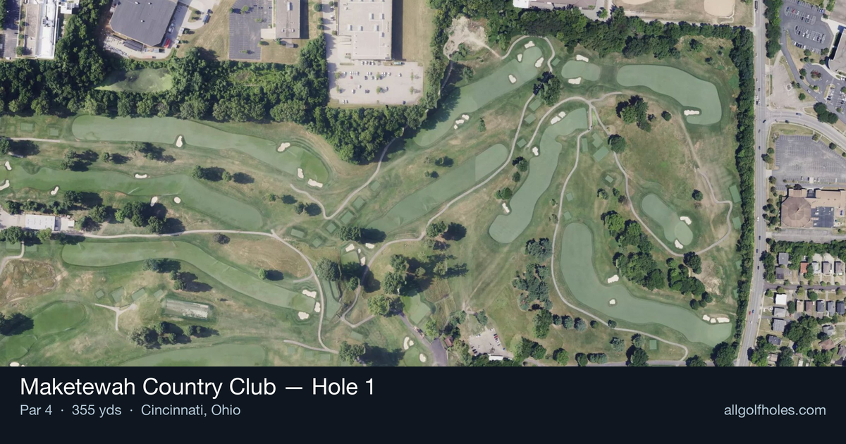 Hole 1 aerial at Maketewah Country Club