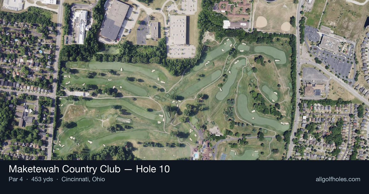 Hole 10 aerial at Maketewah Country Club