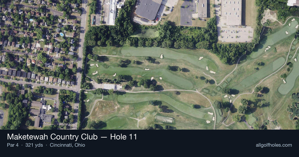 Hole 11 aerial at Maketewah Country Club