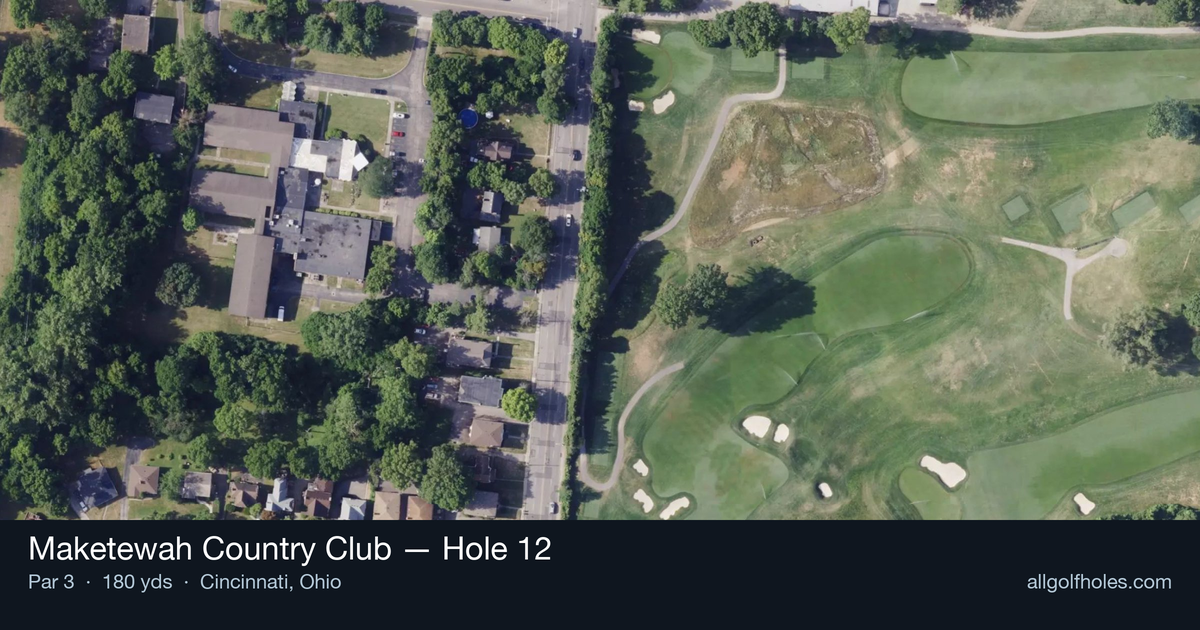 Hole 12 aerial at Maketewah Country Club
