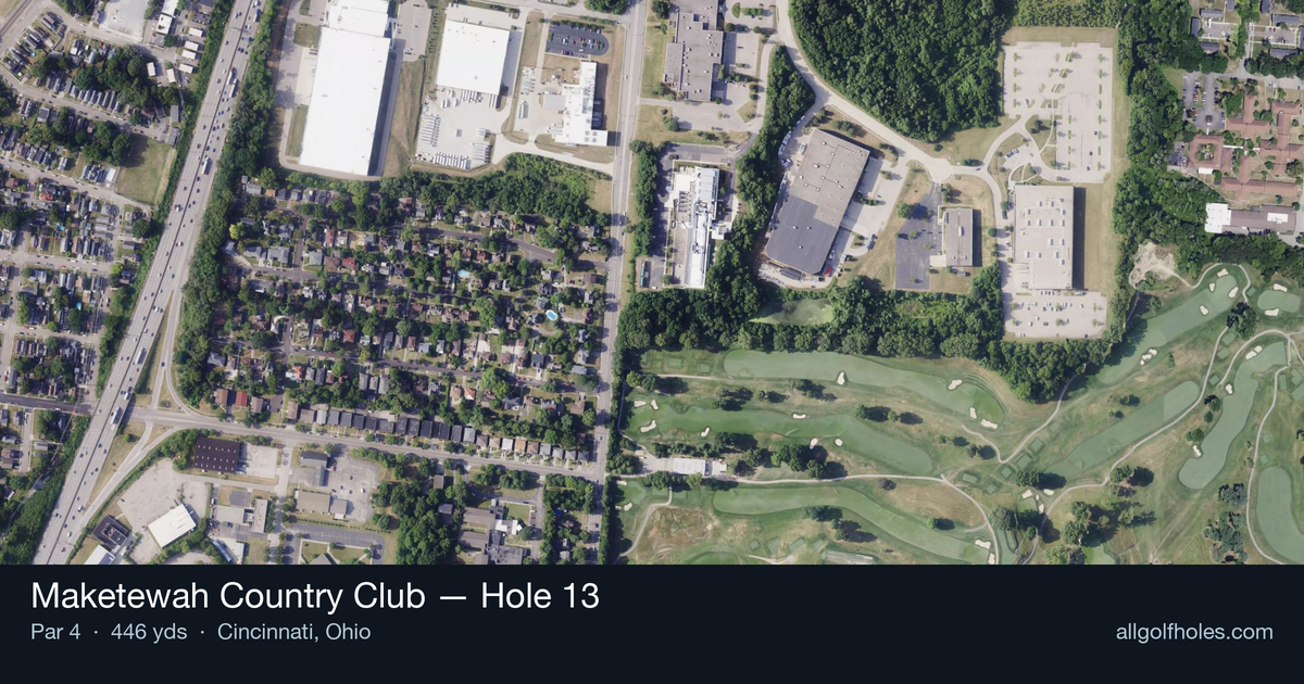 Hole 13 aerial at Maketewah Country Club