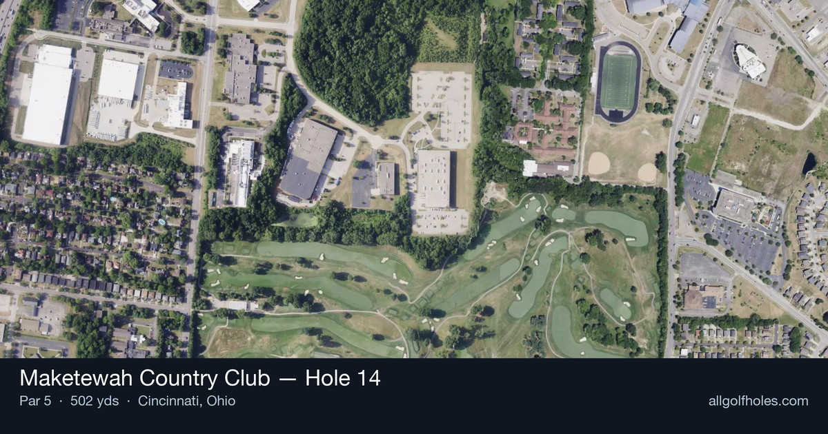 Hole 14 aerial at Maketewah Country Club