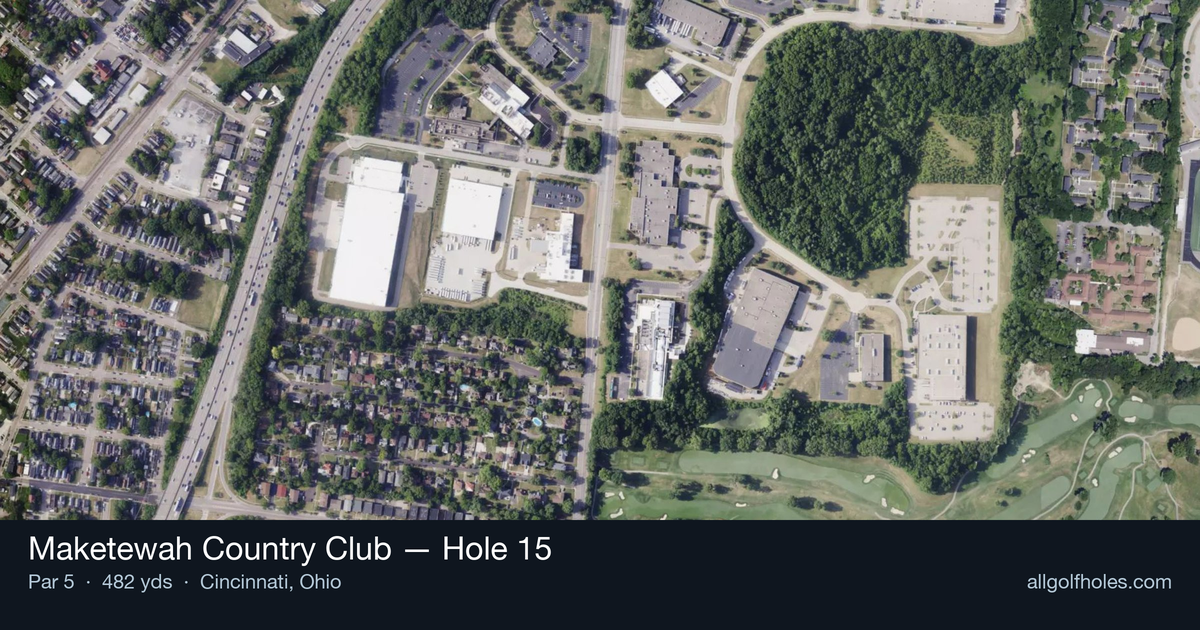 Hole 15 aerial at Maketewah Country Club