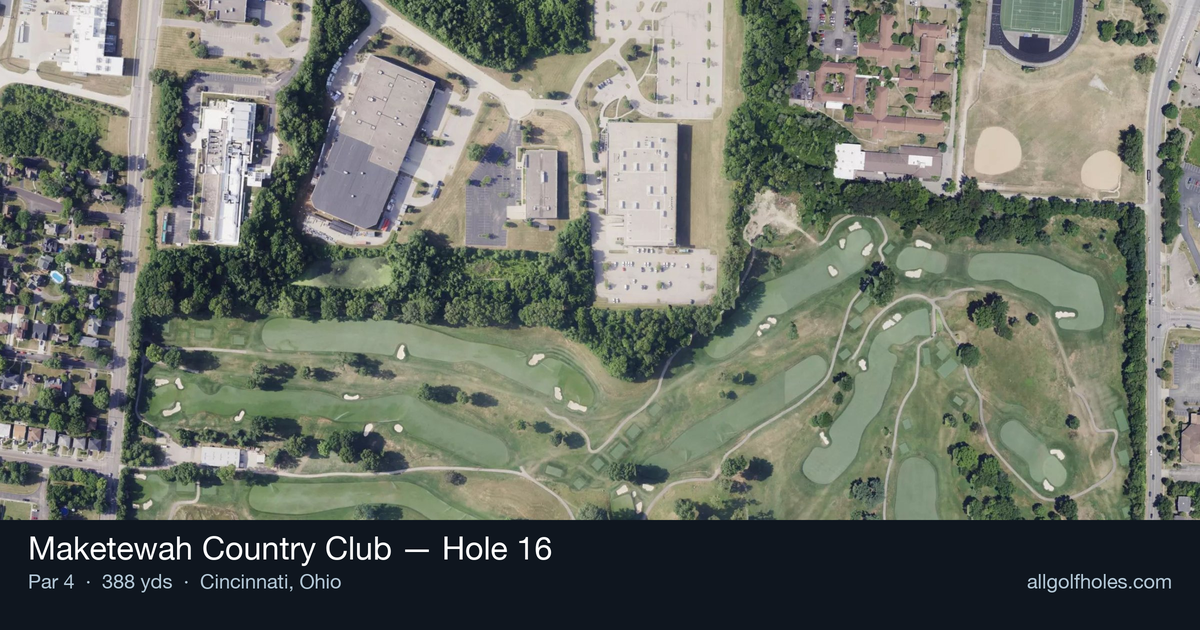 Hole 16 aerial at Maketewah Country Club